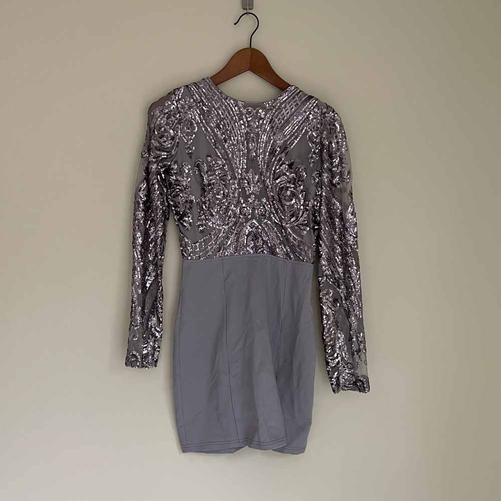 Harlequin Romance Sequin Bodycon Dress